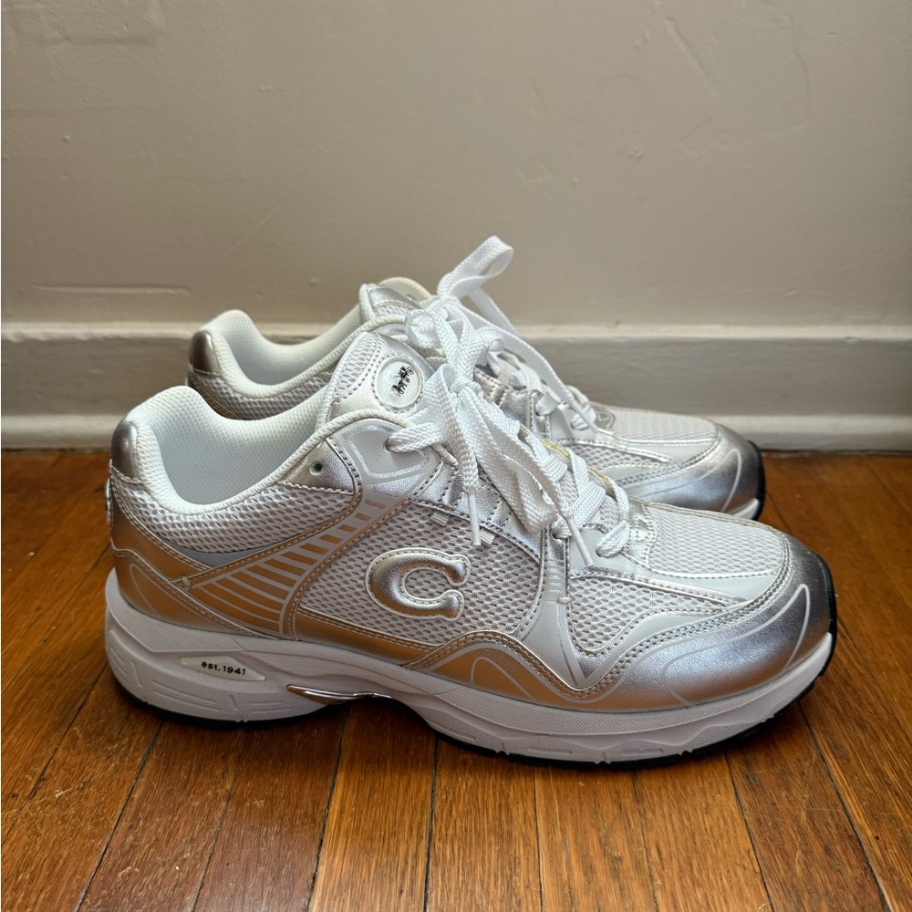 Champion White and Silver Sneakers